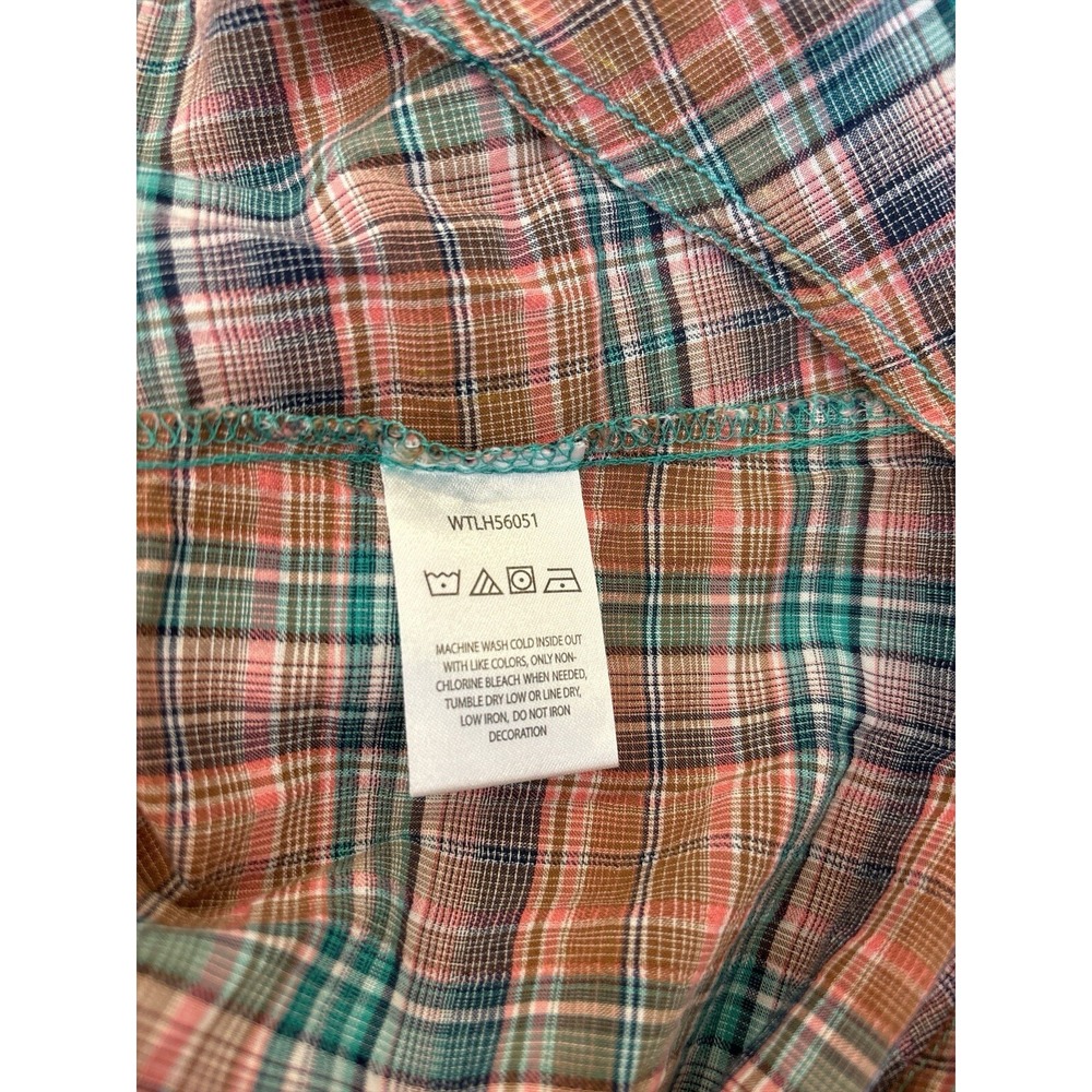 Wrangler Womens Shirt Size XXL Multicolor Plaid‎ Button Up L/S 100% Cotton READ - Picture 11 of 11